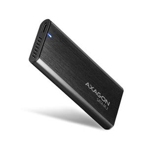 AXAGON EEM2-SBC Superspeed+ USB-C - M.2 SATA SSD, externí kovový box pro M.2 SATA SSD disky, bezšroubkový