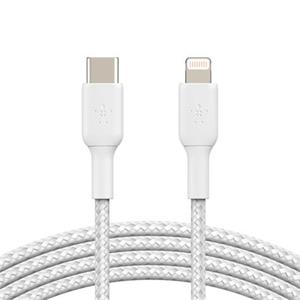 Belkin BOOST CHARGE™ Lightning/USB-C kabel, 2m, bílý - odolný
