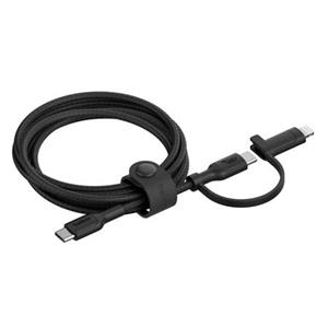 Belkin BOOST CHARGE™ PRO 2v1 USB-C a Lightning kabel, 1,5m, černý - odolný