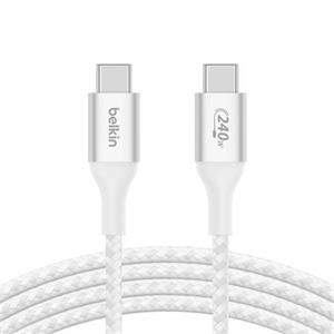 Belkin BOOST CHARGE™ USB-C/USB-C kabel 240W, 1m, bílý - odolný