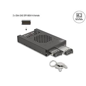 Delock 3.5” Mobilní rack pro 2 x SSD M.2 NVMe s konektorem Slim SAS SFF-8654