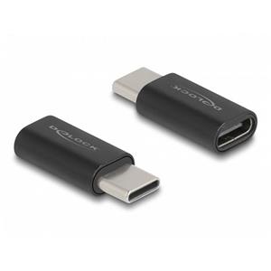 Delock Adaptér SuperSpeed USB 10 Gbps (USB 3.2 Gen 2) USB Type-C samec na port samice černý