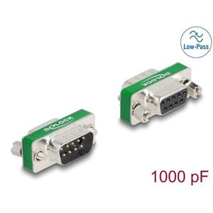 Delock Filtr RF/EMI k potlačování interference, z 9 pinového zástrčkového konektoru D-Sub na zásuvkový konektor