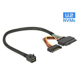 Delock Kabel SFF-8643 samec > U.2 SFF-8639 + napájecí konektor SATA 30 cm