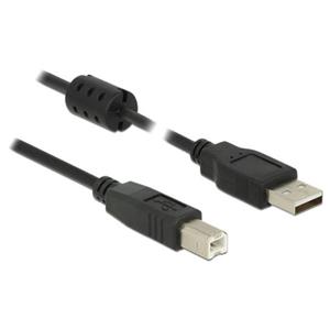 Delock Kabel USB 2.0 Typ-A samec > USB 2.0 Typ-B samec 5,0 m černý