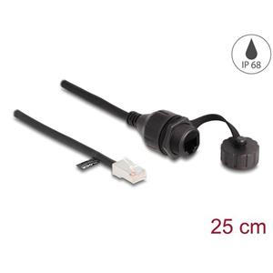 Delock Kabel ze zástrčkového konektoru RJ45 na zásuvkový konektor RJ45 pro vestavné aplikace, s těsnicí krytkou