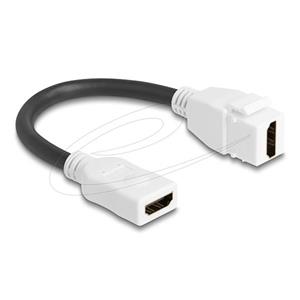 Delock Keystone modul Kabel HDMI samice na samici 8K 60 Hz 20 cm, bílý
