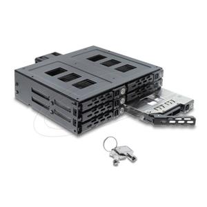 Delock Mobilní rámeček rozměru 5.25” pro 6 x 2.5” HDD / SSD SATA nebo SAS, se zámkem