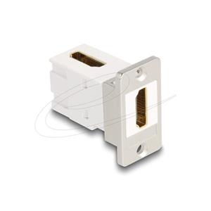 Delock Modul Keystone k montáži na panel, ze zásuvky HDMI na zásuvku, pravoúhlý, 90°, 8K 60 Hz, kuželový