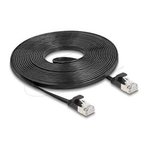 Delock Plochý patch kabel RJ45 zástrčka na zástrčku Cat.6A U/FTP 5 m, černý
