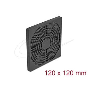 Delock Rošt ventilátoru s protiprachovým filtrem, rozměr 120 x 120 mm, černý