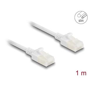 Delock Síťový kabel RJ45 Cat.6A, ze zástrčky na zástrčku, s robustní západkou, pro průmyslové použití, U/UTP Slim, 1 m,
