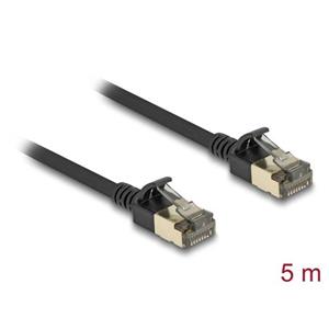 Delock Síťový kabel RJ45 Cat.8.1, F/FTP Slim Pro, 5 m, černý