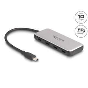 Delock USB 10 Gbps Hub, USB Type-C™ se 4 x zásuvkami USB Type-C™ a PD 85 W