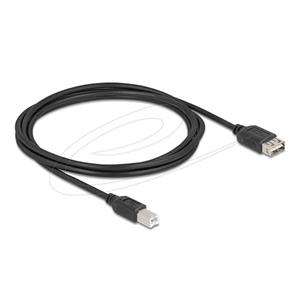 Delock USB 2.0 kabel USB Type-B samec na EASY USB Type-A samice 2 m, černý
