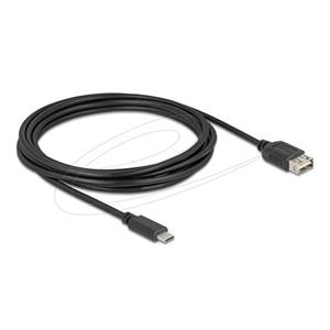 Delock USB 2.0 kabel USB Type-C samec na EASY USB Type-A samice 3 m, černý