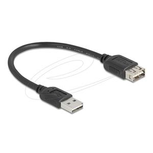 Delock USB 2.0 prodlužovací kabel EASY USB Type-A samec na EASY USB Type-A samice 0,2 m, černý