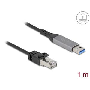Delock USB LAN kabel z rozhraní USB Typ-A na RJ45 Gigabit Ethernet, 1 m