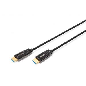 Digitus HDMI 2.1 AOC hybridní optický kabel, Typ A M/M, 30m, UHD 8K@60Hz, CE, gold, bl