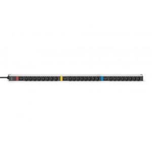 DIGITUS IT BASIC PDU, 3PH, 16A, 24 x C13, 3 x C19 Vertikální, 3m kabel, IEC309 3Ph-16A zástrčka