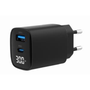 GEMBIRD, Nabíječka USB, 2x port, 30W, rychlé nabíjení, černá