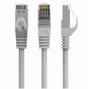 GEMBIRD PP6A-LSZHCU-20M – S/FTP Cat. 6A LSZH propojovací kabel, šedý, 20 m
