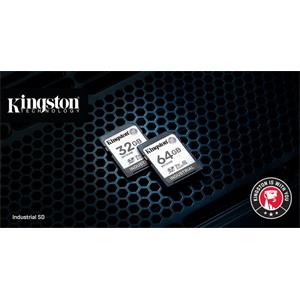 KINGSTON 32GB SDHC Industrial -40C to 85C C10 UHS-I U3 V30 A1 pSLC