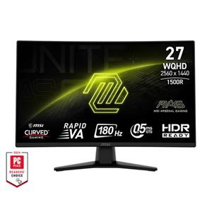 MSI Gaming monitor MAG 274CQF, 27" Rapid VA zakřivený/2560x1440 WQHD/180Hz/0,5ms/2xHDMI/DP/černá