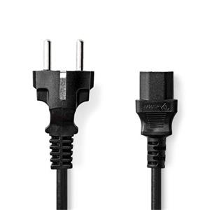 Nedis CEGL10030BK100- Napájecí Kabel | Typ F Zástrčka | IEC-320-C13 | Přímý | Přímý | 10.0 m | Černá