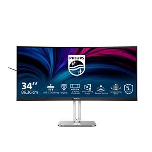 Philips LCD 34B2U5600C 34" zakřivený VA/3440x1440@120Hz/4ms/300cd/2xHDMI/DP/6xUSB/USB-C dock/RJ45/Repro/HAS/5 let
