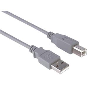 PremiumCord Kabel USB 2.0, A-B, 5m, barva šedá