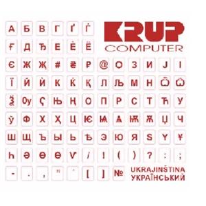 PremiumCord Ukrajinská přelepka na klávesnici - červená