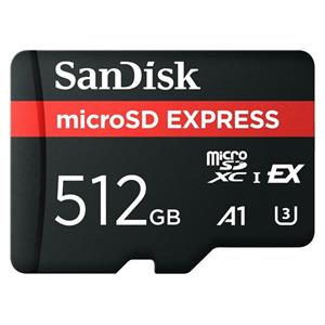SanDisk Express microSD Card, 512GB Up to 880MB/s Read, Up to 650MB/s Write, 210MB/s Sustained Write, U3, C10