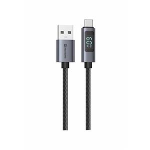 SWISSTEN LCD KABEL USB-A / USB-C 1 M ČERNÝ
