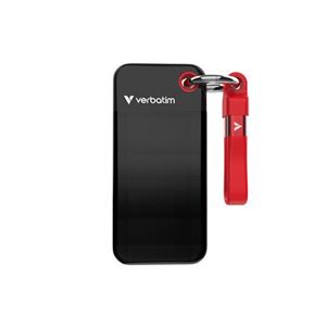 VERBATIM Pocket SSD 2TB, USB-C 3.2 Gen 2, černá/červená